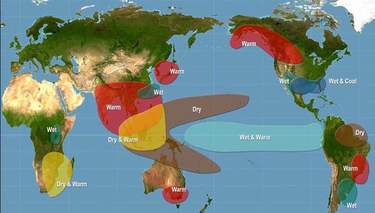 El Ni&ntilde;o effects across the world.